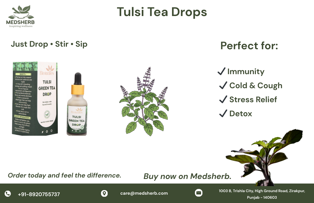 Herboroot Organic Tulsi Tea Drops for Immunity