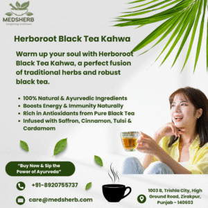 Herboroot Ayurvedic Black Tea – Natural wellness herbal blend by Medsherb